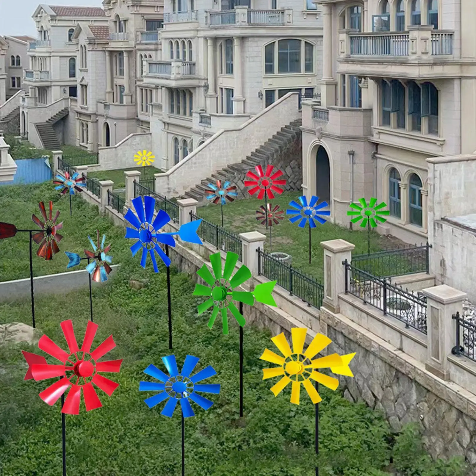 

Hot Dropshipping Magical Metal Windmill Outdoor Wind Décoration Yard Spinners Catchers Decoration Wind De Jardin Patio Gard D7h9