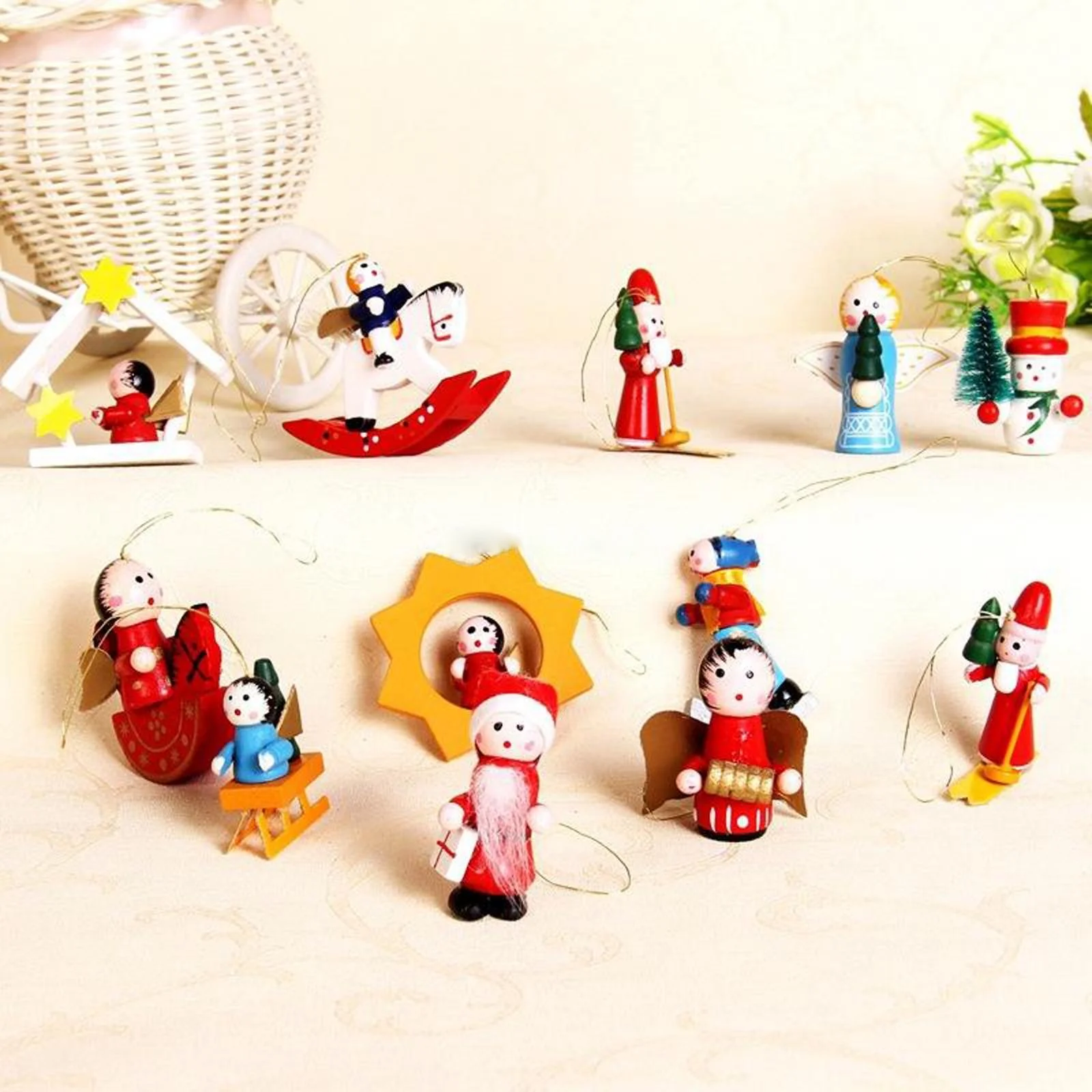 A Christmas Box Christmas Trees Hanging Santa Crafts Ornaments Family Friends Trees Charms Decorations DIY Keychain Pendants