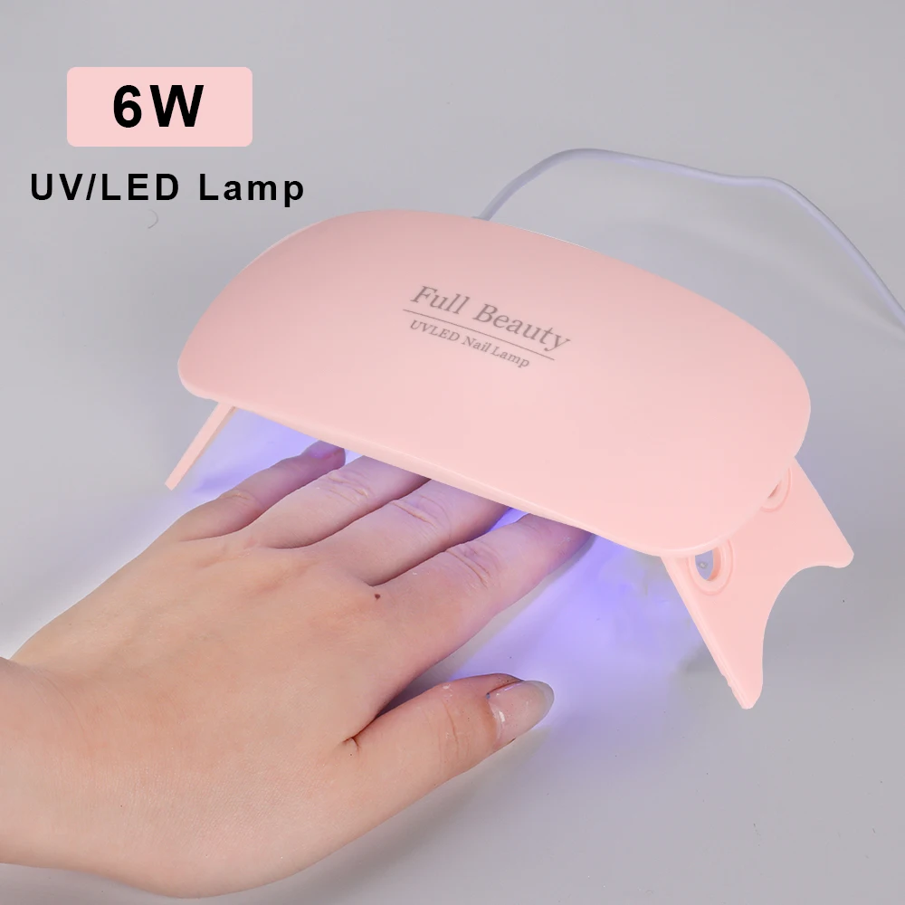 1Pc 6W 6Leds Mini Uv Led Nail Lamp Usb Nail Charging Gel Polish Curing For Machine Nail Dryer Home Strumenti Professionali