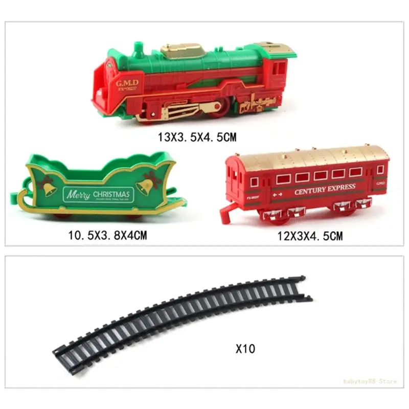 

Y4UD Kids Christmas Train Set Powered Train Toy with Light Perfect Gift