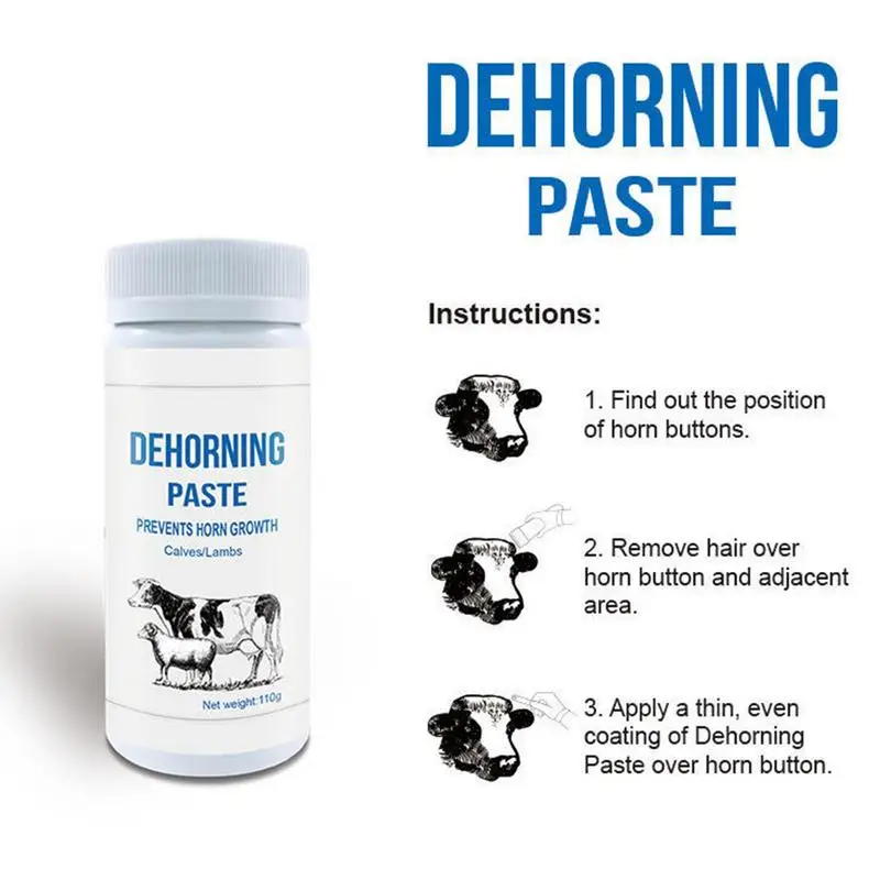 Dehorning Paste Animals Dehorner For Cows Goats gentle and fast dehorning Paste Tool Supplies Natural Cattle Dehorning Tool