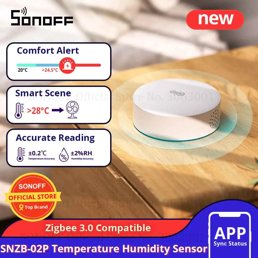 Sonoff - SNZB-02P Zigbee Temperature and Humidity Sensor – Activio IoT store