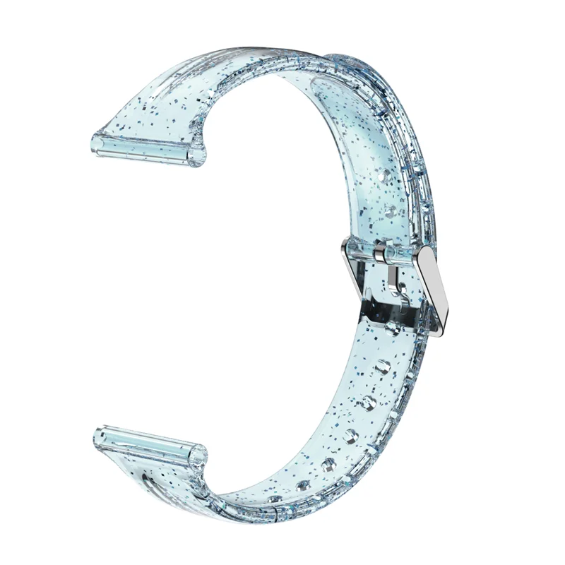 20mm 22mm Glitter Transparent Strap TPU Replacement Band for Samsung Galaxy Watch 42mm 46mm Active2 Huawei Watch GT2 Amazfit GTS