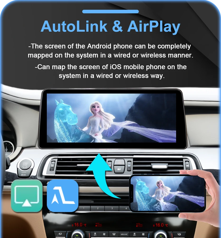 1920*720P Wireless Carplay Android Auto Autoradio Linux 12,5'' Bildschirm für BMW 5er F07 GT 2011-2018 CIC NBT Stereo GPS Multimedia-Player – Detail 13