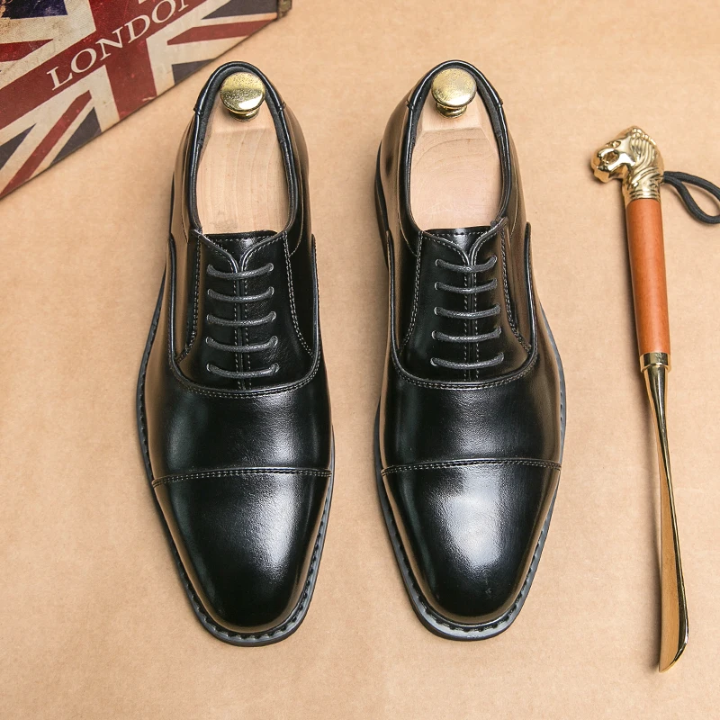 The Blk Tux Brown Leather Classic Derby Formal Shoes Men’s Size 12 NEW the black tux | Shoes | The Blk Tux Brown Leather Classic  main image 3