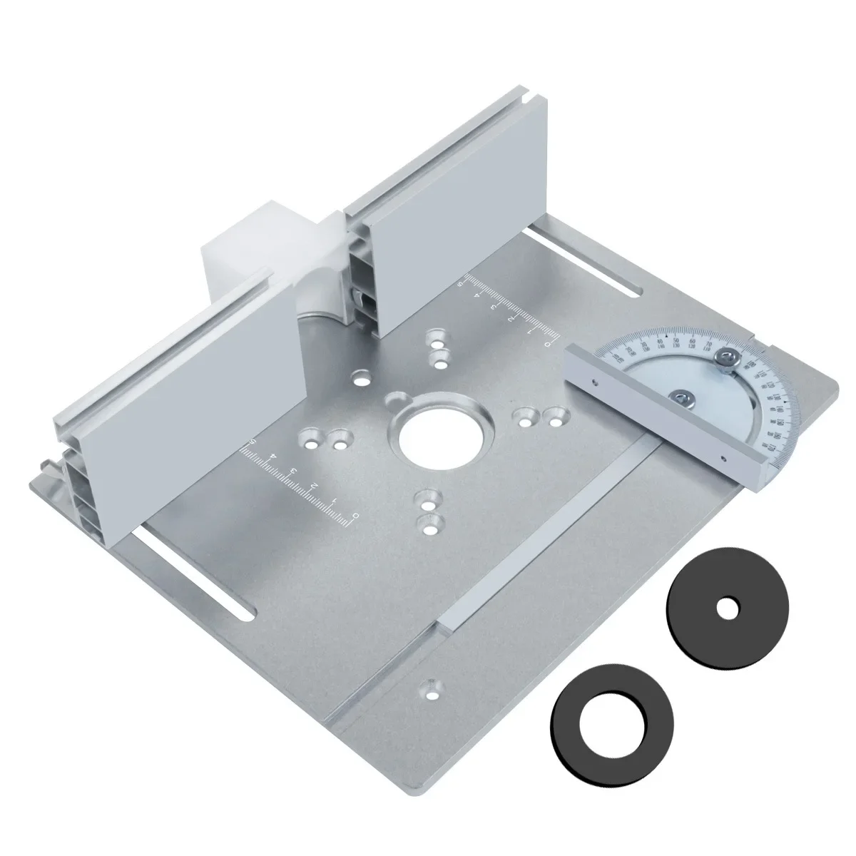 Router Lift Kit + Aluminum Router Plate for 65mm Diameter Motors Woodworking Table Workbench Trimmer Engraving Machine
