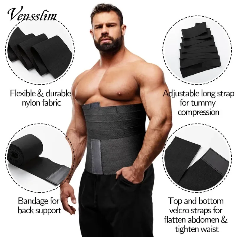 Body Shaper Waist Trainer Vensslim Mens Waist Trainer Abdomen Reducer Slimming Belt Body Shaper Snatch Me Up Bandage Waist Corset Belly Shapewear Trimmer