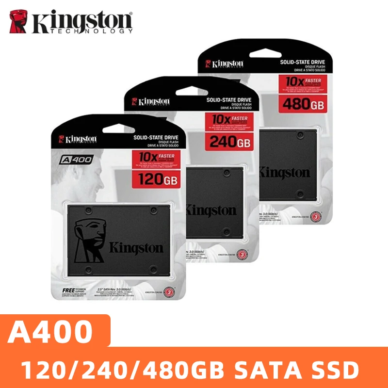 

Внутренний твердотельный накопитель Kingston A400, диск 120 ГБ, 240 ГБ, 480 ГБ, 960 ГБ, SATA III, 2,5 дюйма, жесткий диск HD для ноутбука и настольного компьютера