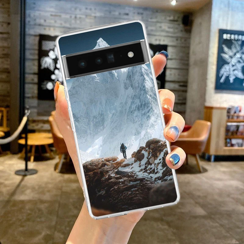 Everest Mountain Soft Silicone Clear Phone Case