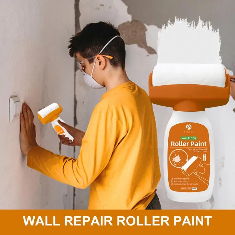 Multifunctional Household white water based wall roller self spray repair paint interior wall net small roller repair paint.