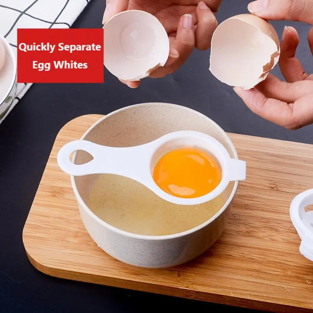 Egg Yolk Separator Egg Divider White Plastic Convenient Household Eggs Tool Filter Cooking Baking Tool Kitchen Accessories egg separator