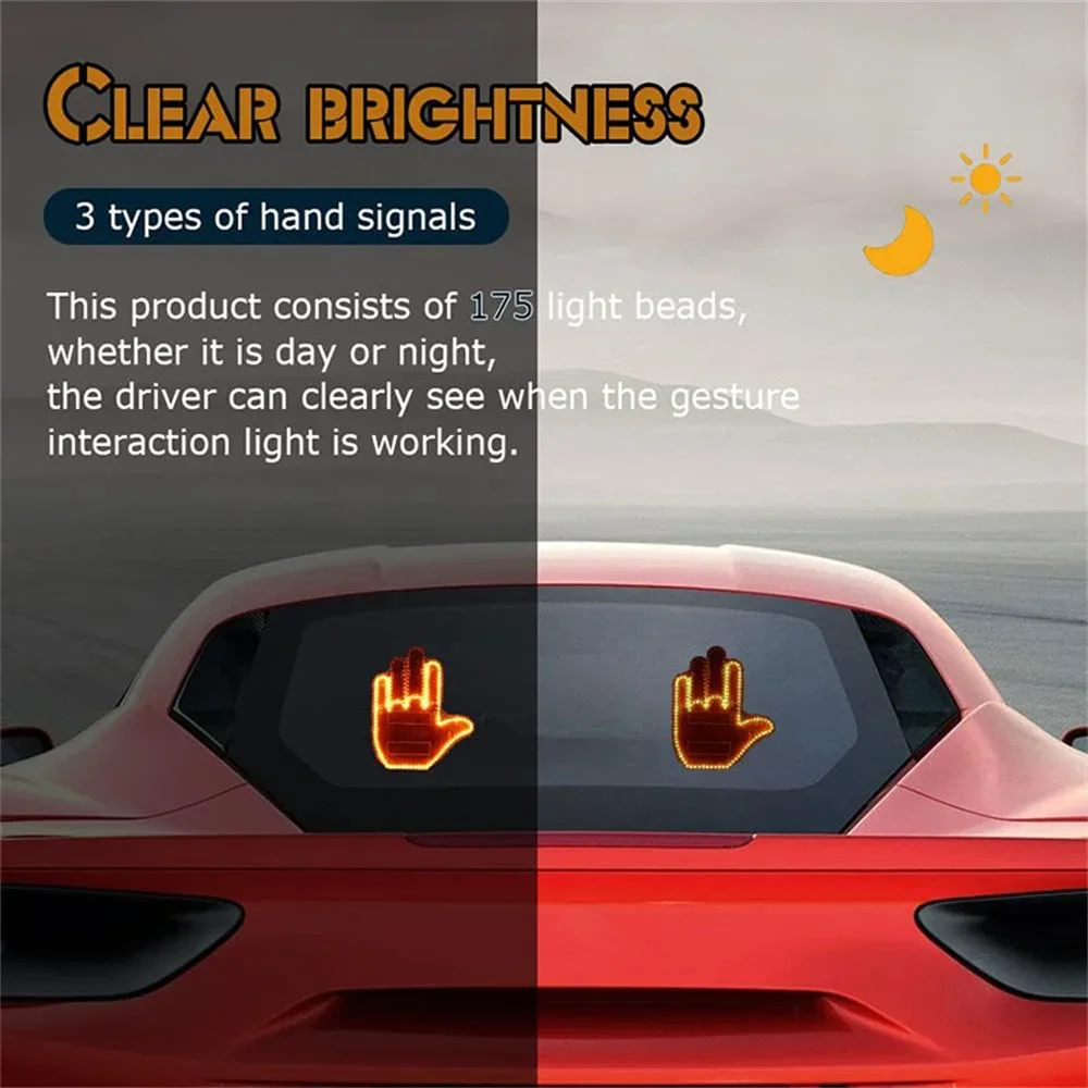 Seekfunning Remote Car Accessories for Men, Fun Car Finger Light