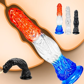 Realistic Dildo with Powerful Suction Cup Cock Penis Sex Toys Flexible G-spot Orgasm Monster Penis Female Masturbator Sex Shop Exporters Realistic Dildo with Powerful Suction Cup Cock Penis Sex Toys Flexible G spot Orgasm Monster Penis