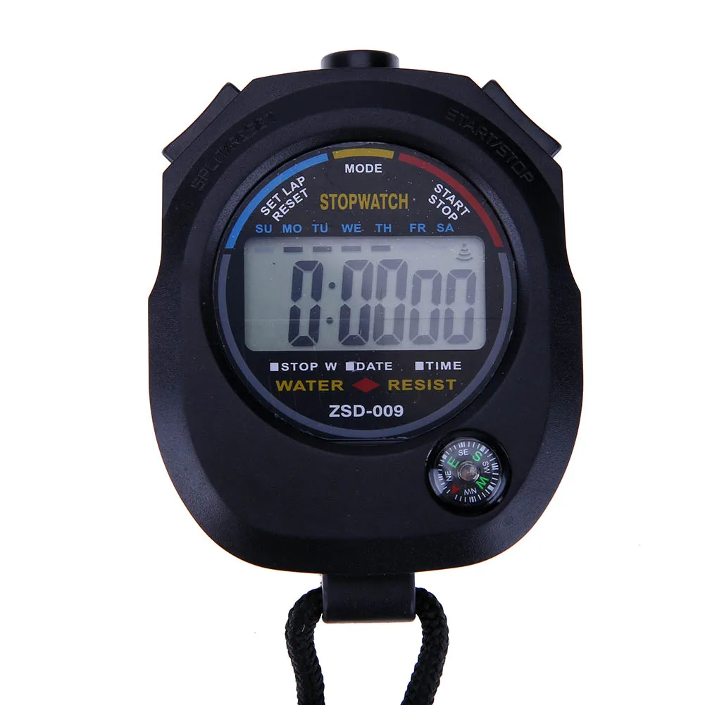 3PCS Waterproof LCD Digital Stopwatch Timer Chronograph Counter Sport Alarm