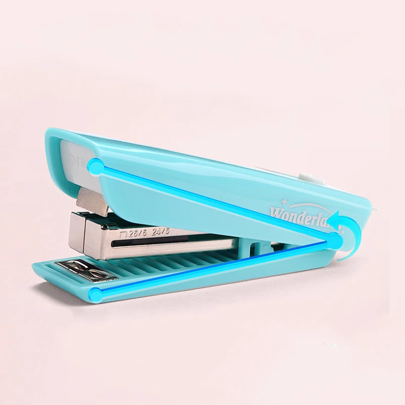 1pc Effortless Desktop Stapler HandHeld Office Stapler 15 Sheet Capacity Support 24/6 or 26/6 Staple with Staples Remover
