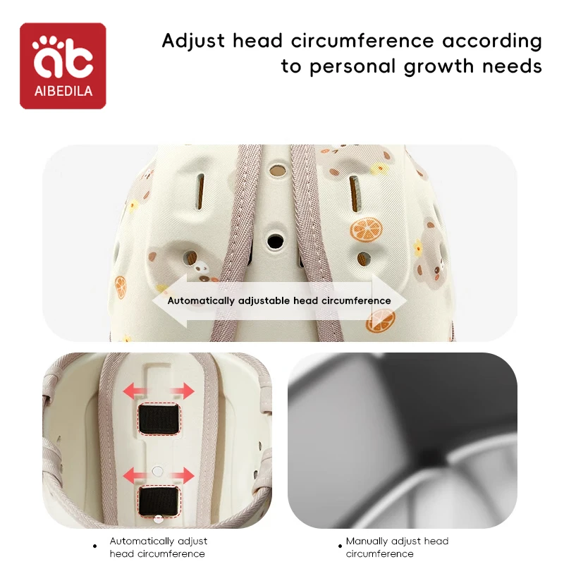 AIBEDILA 360-Degree Protection Baby Anti Fall Helmet Adjustable Toddler Head Protector Soft Security Protection Hats Learn Walk 5