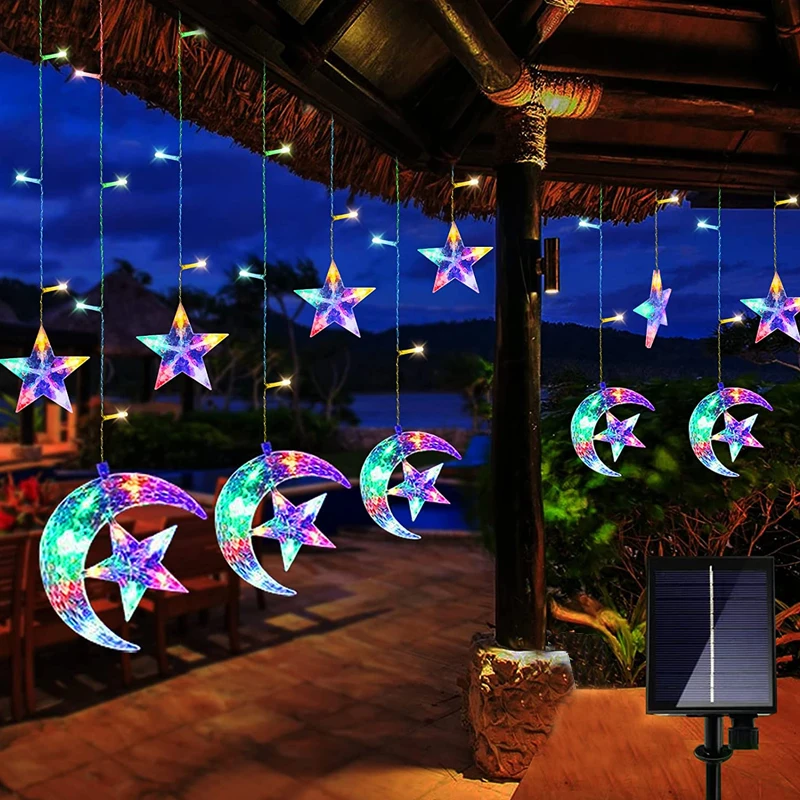 LED Stars and Moon String Lights Solar Power Christmas Decoration Waterproof Solar Lights For Outdoor Garden Patio mugler thierry mugler angel garden of stars lyli angel 25