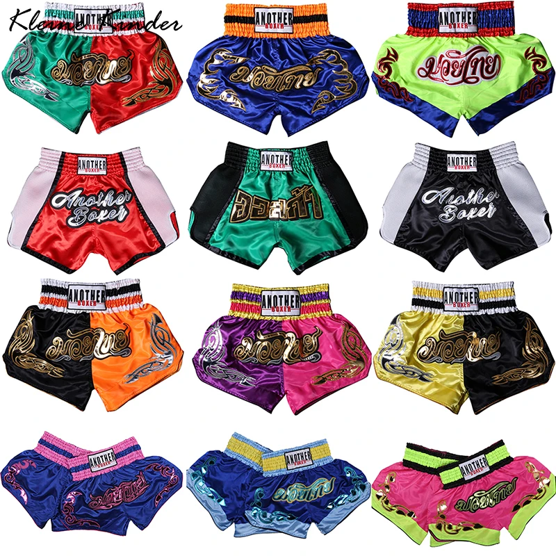 

Муай Тай шорты профессиональные мужские Санда боксерские костюмы взрослые соревнования тренировки MMA борьба короткие штаны Детские альтич...