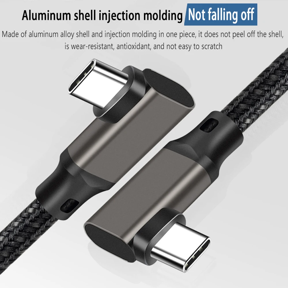 UGOURD 4K 20Gbps Elbow USB C Cable Fast Charge Type C For Iphone 15 PD100W 5A Quick Charge For Apple MacBook Pro Samsung Xiaomi BEST SELLERS