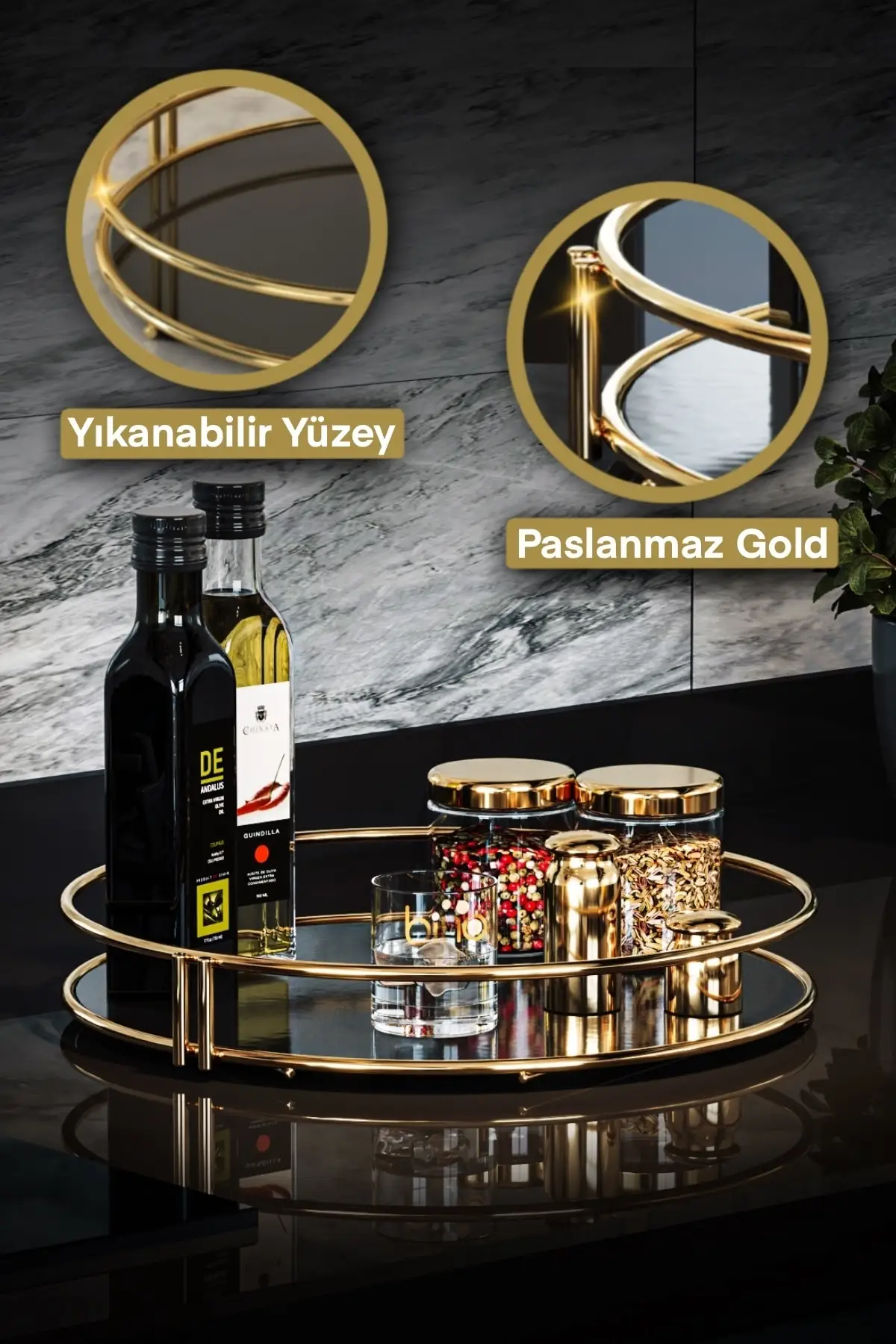 Service Presentation Ikramlık Gold Big Luxury Organizer Tableware Kitchen Regulator Cake Stand