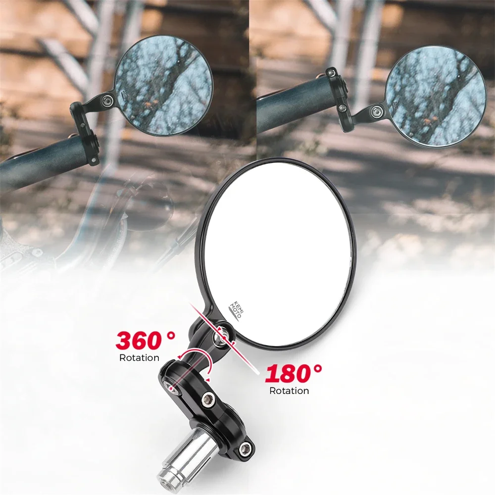 Motorcycle Mirror Motorcycle Mirrors Bicycle Mirror Motorcycle Mirror E-MARK Handlebar End Mirrors For MT07 MT09 R1 R3 For Cafe Racer CB125R CBF125 Z900 Z750 Scooter