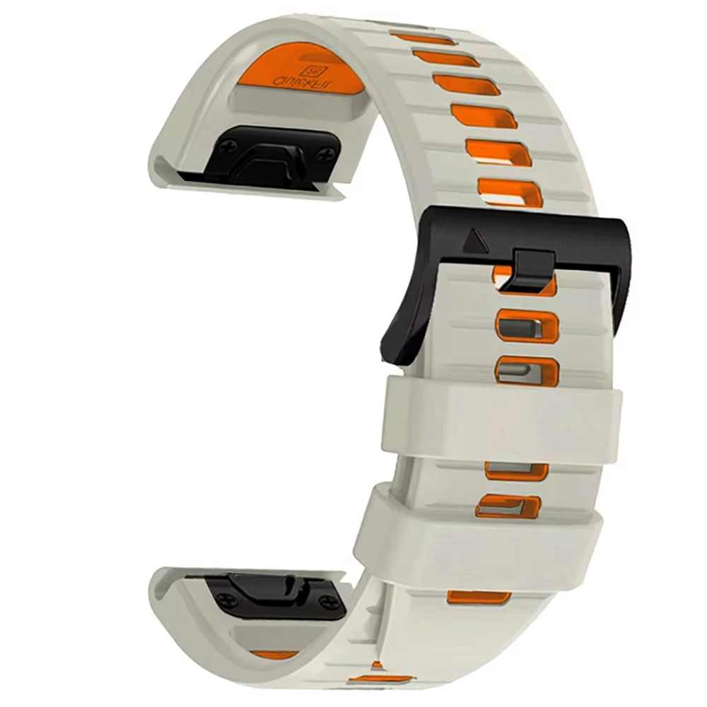 Enhanced Silicone Sports Strap Watch Band - QuickFit Bracelet, 26mm/22mm