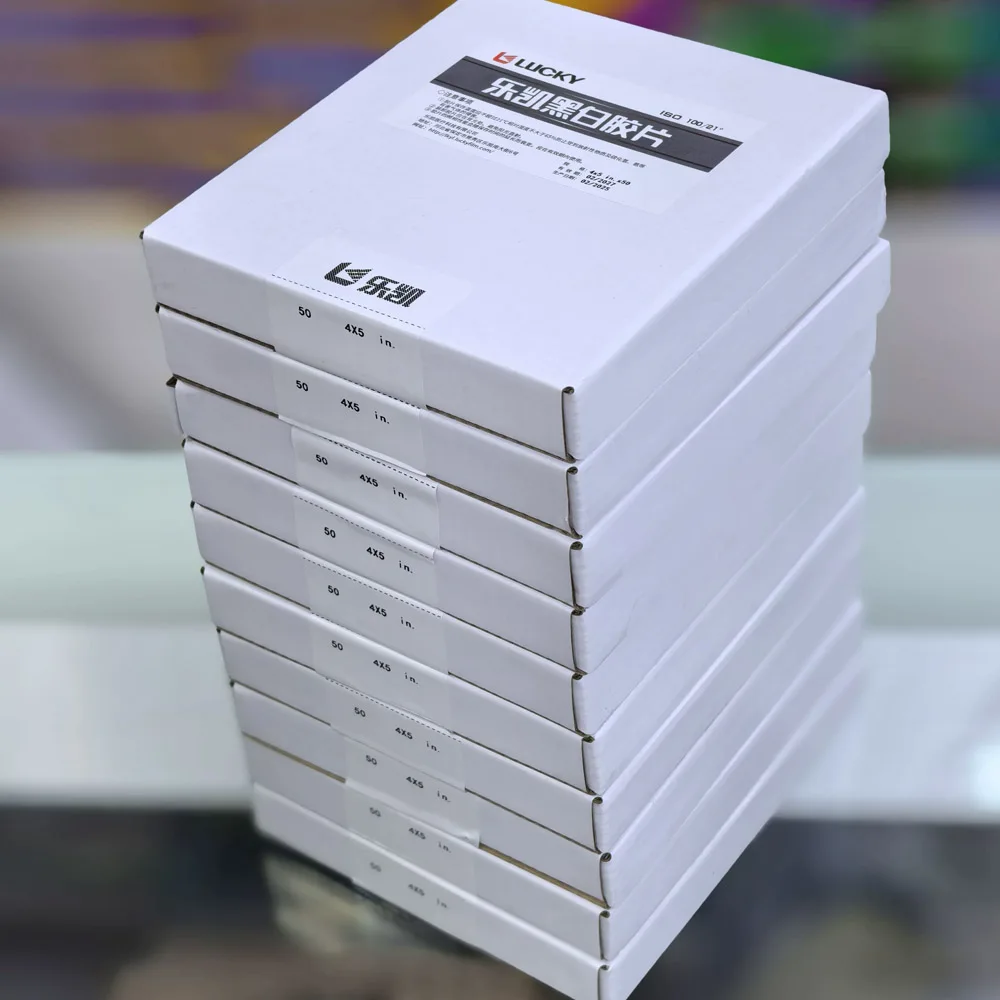 럭키 SHD 4x5 / 5x7 / 8x10 흑백 필름 블랙 앤 화이트 네거티브 필름 대형 포맷 장기 보관 100도(유통기한: 2026)