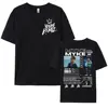 Rapper Myke Towers Graphic Printed T-shirts for Men Harajuku Hip Hop Oversized T Shirt Unisex Summer Cotton Short Sleeve T-shirt 5