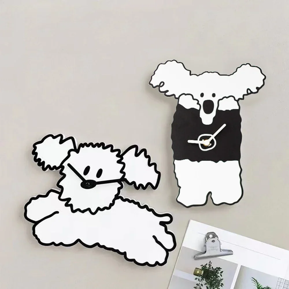 Cartoon Running Dog Wall Clock Fashion Cartoon Living Room Acrilico Cute Puppy Animal Clock Camera Da Letto Orologi Regalo Per Bambini Home Decor