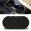4pcs/set 7cm*5cm Car Cup Holder Anti-Slip Silicone Insert Coaster Mat Universal Car Accessories Black Fit For Most Cars Styling 1