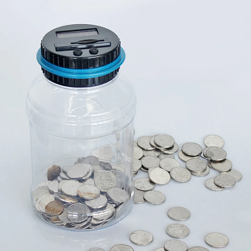 Digital Coin Bank Savings Jar with LCD Counter Piggy Bank Savings Jar for Adults Boys Girls Designed for Dollar Euro Pound Aud 3