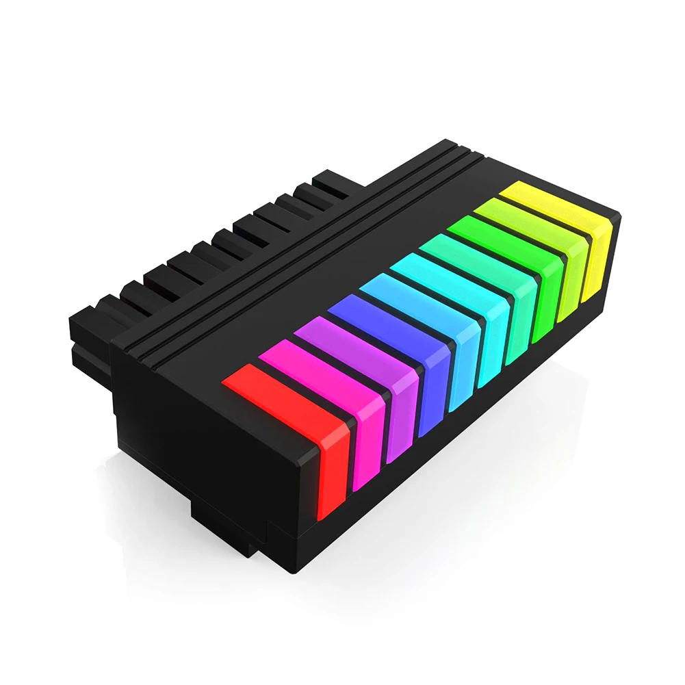 ARGB güç anakart konektörü 9 LED masaüstü bilgisayar kadın erkek 90 derece güç adaptörü 5V 3 Pin ARGB DIY için güç kaynağı