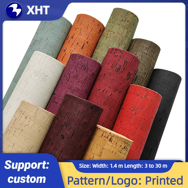 SolidColorSyntheticLeatherFabricColoredCorkArtificialFaux