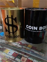 Large Capacity Tinplate Piggy Bank No Exit Iron Tank Money Box Saving Coin Home Decorative Ornaments Can Hold 3000 Coins 2