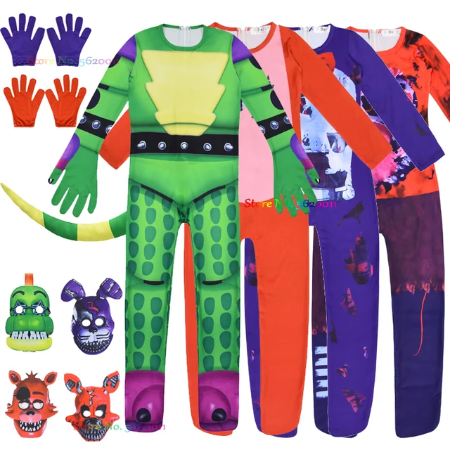 One-Piece FNAF Cosplay Party Costume Playsuit for Children Halloween Dress  Up