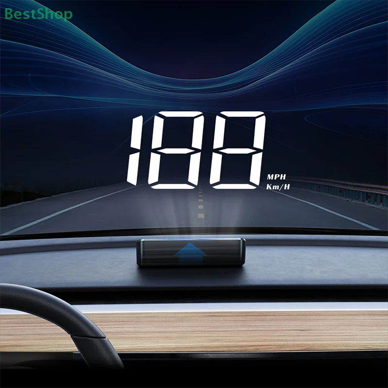 Tachimetro per auto HUD GPS Head Up Display Misuratore di velocità digitale Proiettore per parabrezza per veicoli Camion Accessori elettronici per auto - Image 4