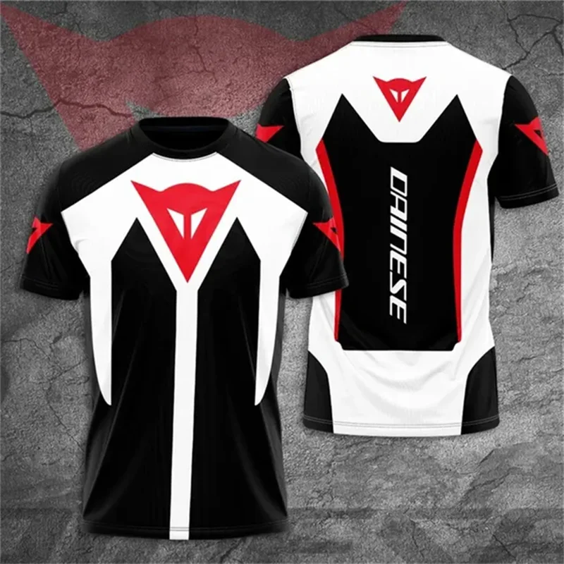 

Motorcycle Men's T-shirt Summer Outdoor Sports Fitness Breathable Clothing Street Fashion Popular Short sleeve Loose O-neck Top