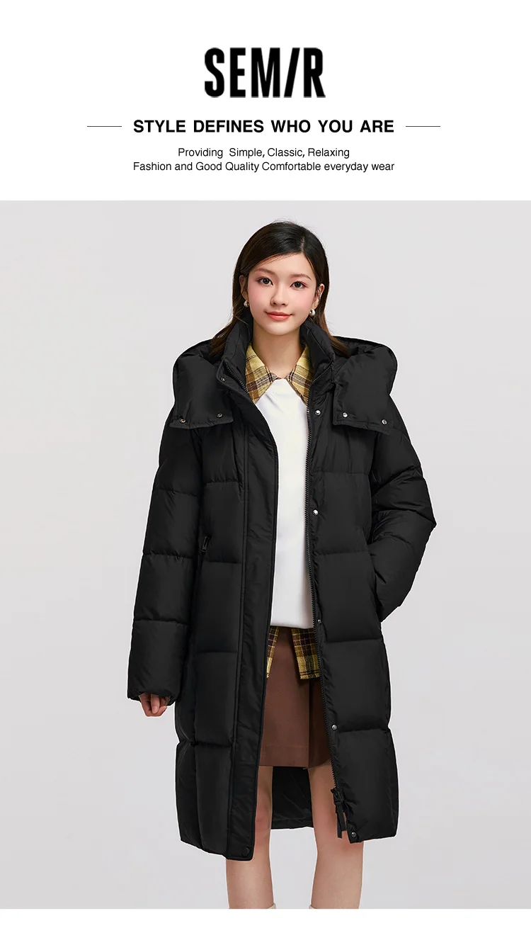 Down Jacket Women Long Length Water-Repellent New Winter Detachable Hood Winter Clothing