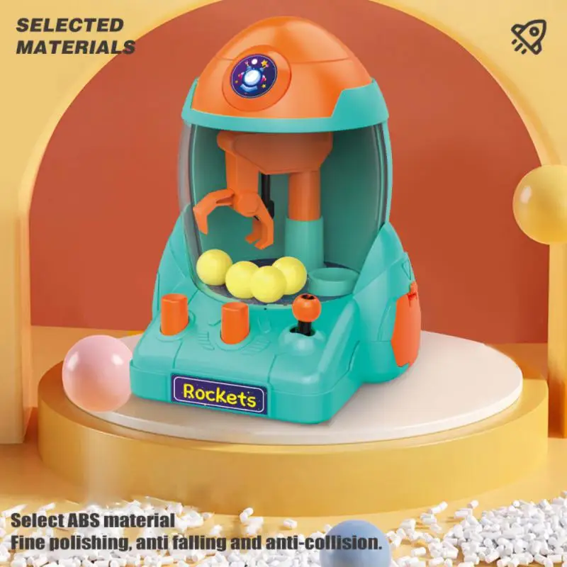 Baby Mini Ball Catcher Space Rocket Shape Without Burrs Plastic No Power Supply Children Toys Candy Clamping Machine Creative 6