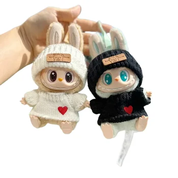 17cm Labubu Doll Clothes Fashion Clothes Hoodies Doll Clothes Color Match Hoodies Dolls Accessories 1