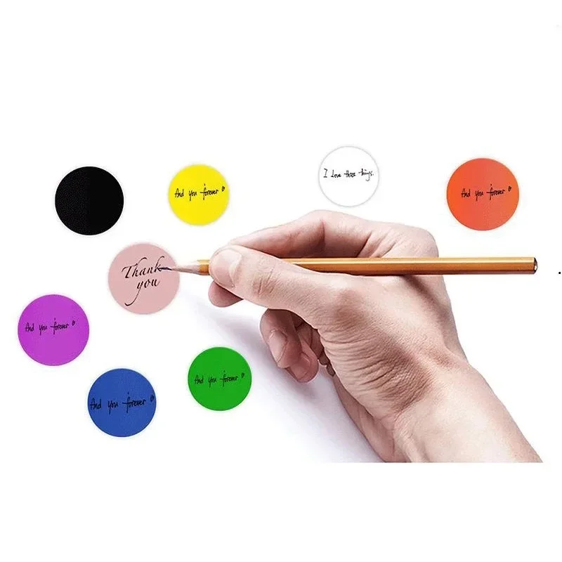 Handmade Stickers 50-500pcs 1inch Round Blank Handmade Sticker Black White Pink Paper Stickers Scrapbooking Stickers Party Gift Decorations Labels