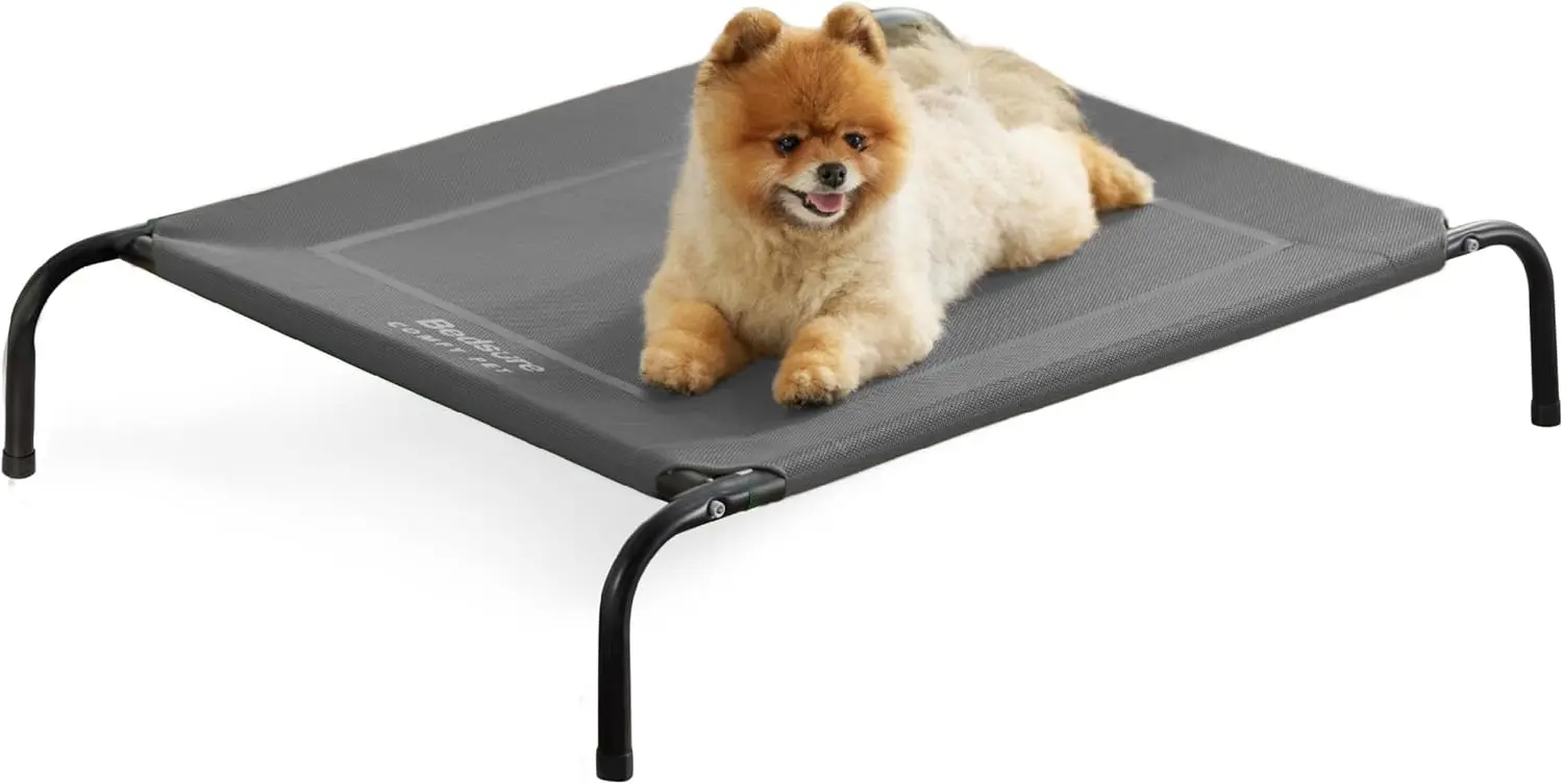 Small Elevated Cooling Dog Bed – Portable Raised Cot 1