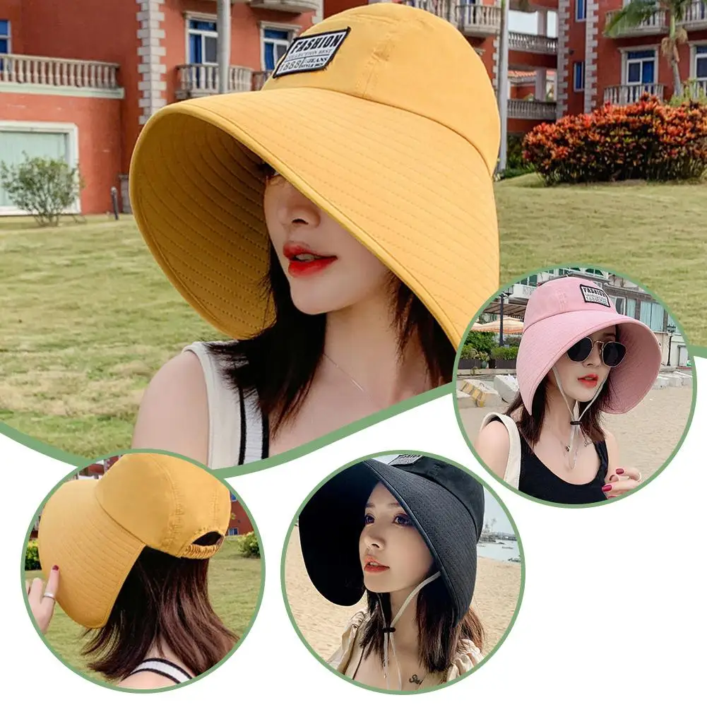 

Fashionable Summer Hats For Sun Protection Female Colorful Bucket Hat Sunshade Travel Dome Breathable Hat H3P4