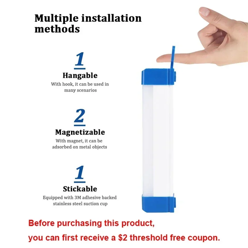 USB Rechargeable LED Lamp Portable Emergency Lights LED Tube Outdoor Lanterns Magnetic Light Flashlight Camping Lamp 17cm 32cm