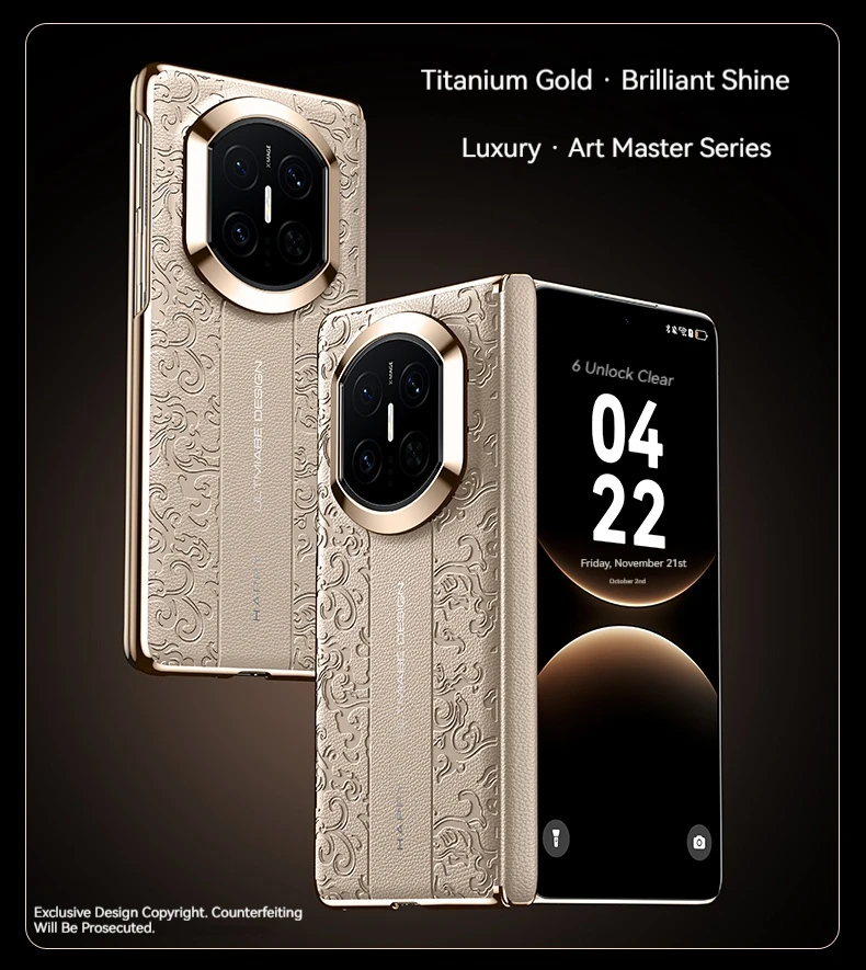 Luxury 3D Embossed Leather & Electroplated Protective Phone Case