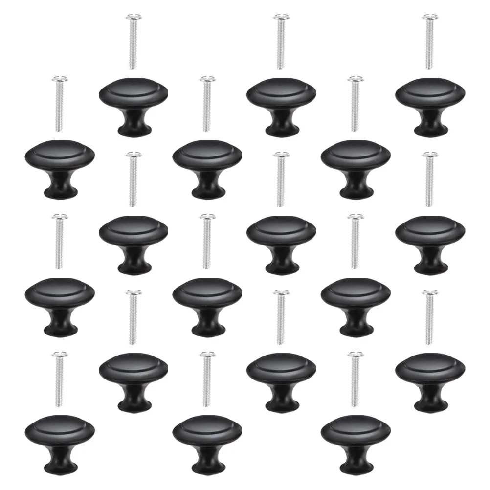 

18 Pcs Drawer Cabinet Handle Metal Pulls Black Door Knobs Furniture for Drawers Dresser Closet Replacement