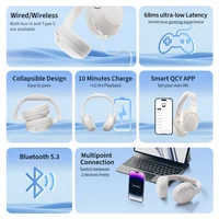 QCY H3 Lite ANC Wireless/Wired Headphones Bluetooth 5.3 Foldable Over Ear Headset HIFI Sound 60H Playtime Earphones Dual Connect - Image 5