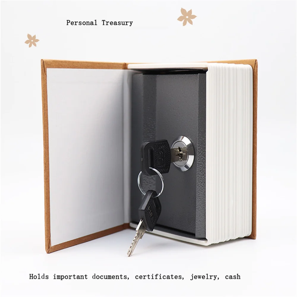 Key Storage Box Mini Book Dictionary Safe