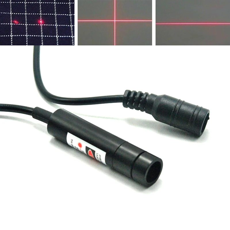 

High Precision Locator 650nm 5mW Dot/Line/Cross Focusable Red Laser Module Positioning Light