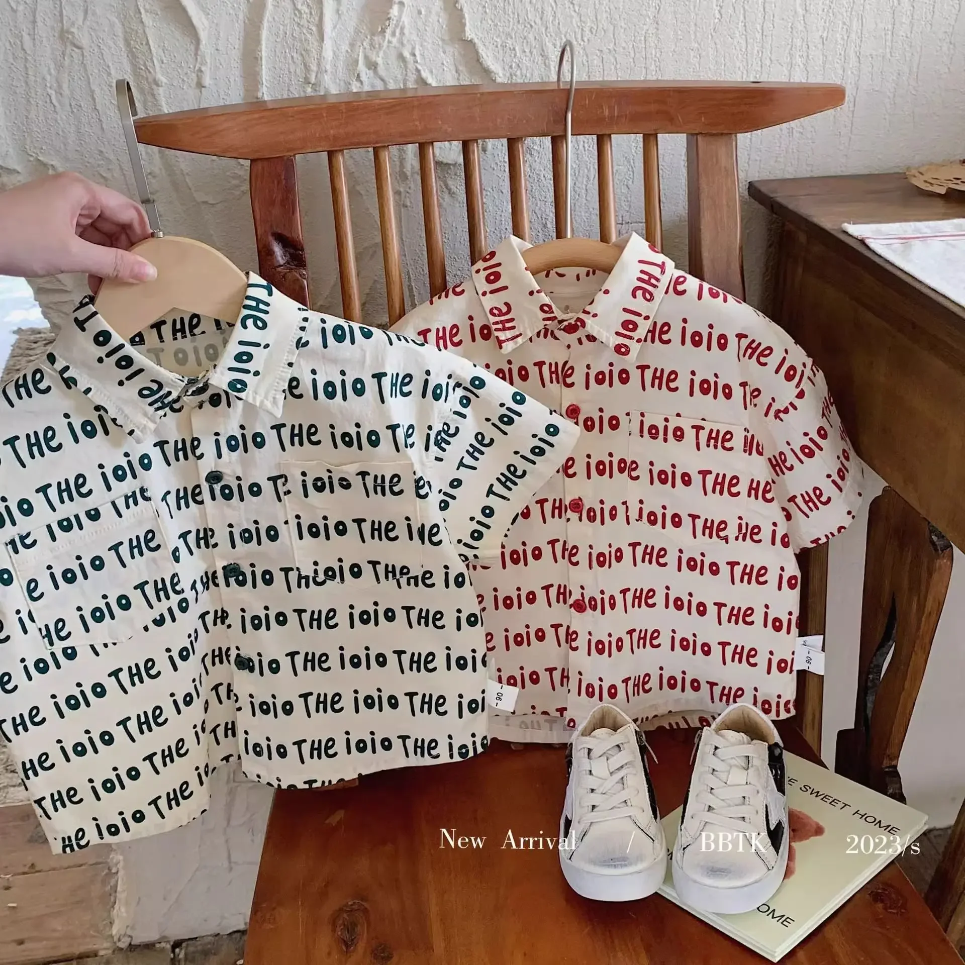 Boy's Short Sleeve Cartoon Shirt Thin Breathable Casual Floral Print Children's Wear Comfortable Lightweight Summer Top